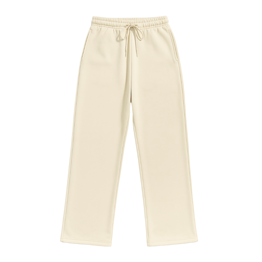 LOOSE CREAM SWEATPANTS