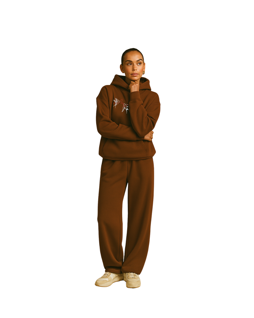 RED THREAD BROWN SET