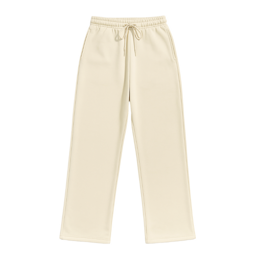 LOOSE CREAM SWEATPANTS